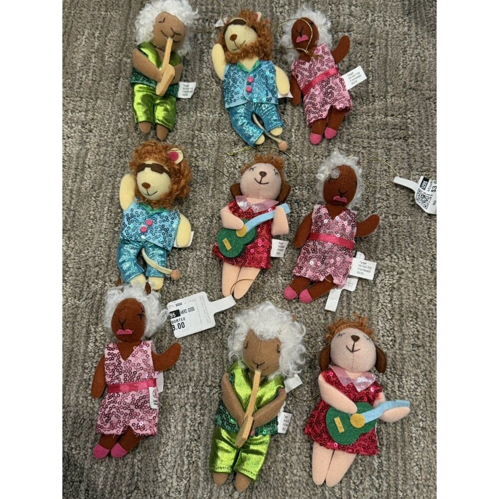 WONDERSHOP TARGET 2023 FELT XMAS ORNAMENTS LOT 66 PIRATE LLAMA GNOME SHOE BIRD - Picture 7 of 9